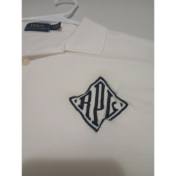 Polo Ralph Lauren SP Polo White Logo Letting Rare Womens - Picture 6 of 12